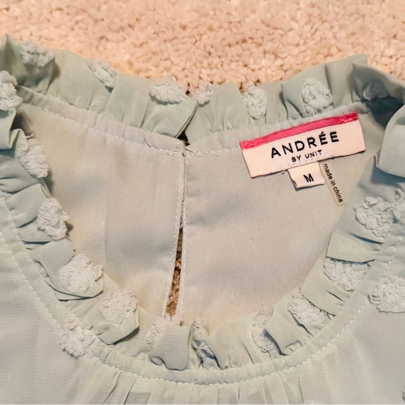 ANDREE BY UNIT Mint Ruffle Blouse - Picture 2 of 6